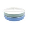 Picture of Elk and Friends Kids 7.8” Porcelain White Plates with Silicone Sleeves | Divided Plates | Suitable for Kids/Toddlers | Microwave & Dishwasher Safe | Non Slip | Snack Dishes…