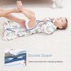 Picture of Yoofoss Baby Sleep Sack 12-18 Months Long Sleeve Wearable Blanket Baby 100% Cotton 2-Way Zipper 0.5 Tog Infants Sleeping Sack, Lightweight(Large)
