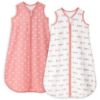 Picture of Yoofoss Baby Sleep Sack 0-6 Months TOG 1.0 Baby Wearable Blanket, 2 Pack 100% Cotton Infant Toddler Sleeping Sack 2-Way Zipper Lightweight Sleep Sack