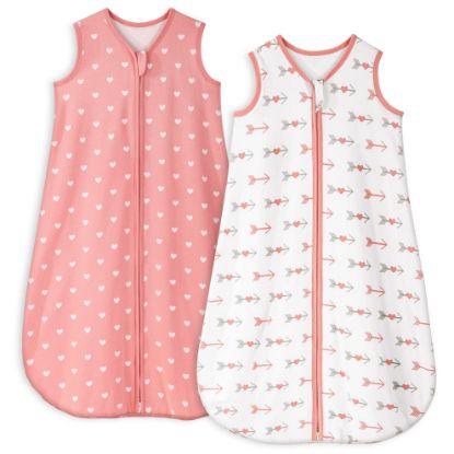 Picture of Yoofoss Baby Sleep Sack 0-6 Months TOG 1.0 Baby Wearable Blanket, 2 Pack 100% Cotton Infant Toddler Sleeping Sack 2-Way Zipper Lightweight Sleep Sack