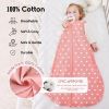 Picture of Yoofoss Baby Sleep Sack 0-6 Months TOG 1.0 Baby Wearable Blanket, 2 Pack 100% Cotton Infant Toddler Sleeping Sack 2-Way Zipper Lightweight Sleep Sack