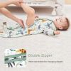 Picture of Yoofoss Baby Sleep Sack 12-18 Months Long Sleeve Wearable Blanket Baby 100% Cotton 2-Way Zipper 0.5 Tog Infants Sleeping Sack, Lightweight(Large)
