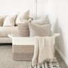 Picture of Goodpick Large Woven Storage Basket, 21.6" x 14.9" x 11.8" Rectangle Rope Baskets for Toy Storage, Blanket Basket for Living Room, Bedroom, Light Brown