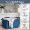Picture of Goodpick Large Blanket Basket, Storage Baskets for Organizing, Rectangle Woven Basket for Clothes, Towels, Toy Baskets Storage Kids, 21.6" x 14.9" x 11.8"