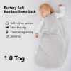 Picture of BubblePanda Rayon Made from Bamboo Sleep Sack 12-18 Months 1.0 Tog Soft Toddler Sleeping Sack for Babies 2-Way Zipper Baby Wearable Blanket