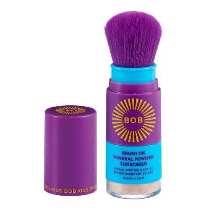 Picture of BOB KIDS SPF 30 Brush On Mineral Powder Sunscreen, Broad Spectrum Protection, Water Resistant 80 Mins, Fragrance Free, Easy to Apply for Kids & Babies, Mfg in USA