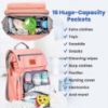 Picture of PILLANI Baby Diaper Bag Backpack - Baby Bags for Girls - Diaper Backpack - Large Pink Diaper Bags for Baby Girl w/Changing Pad - Baby Gifts for Girls, Baby Girl Gifts, Newborn Essentials Stuff for Mom