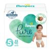 Picture of Pampers Baby Diapers - Pure Protection - Size 5, 48 Count, for up to 100% Leakproof, Premium Plant-based Skin Protection