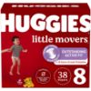 Picture of Huggies Size 8 Diapers, Little Movers Baby Diapers, Size 8 (46+ lbs), 38 Count