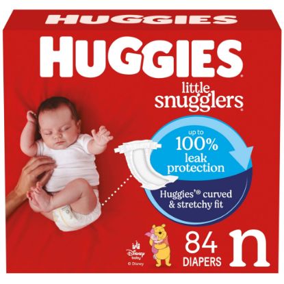 Picture of Huggies Size Newborn Diapers, Little Snugglers Baby Diapers, Size Newborn (up to 10 lbs), 84 Count, Packaging May Vary