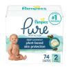 Picture of Pampers Baby Diapers - Pure Protection - Size 2, 74 Count, for up to 100% Leakproof, Premium Plant-based Skin Protection