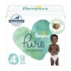 Picture of Pampers Baby Diapers - Pure Protection - Size 4, 58 Count, for up to 100% Leakproof, Premium Plant-based Skin Protection