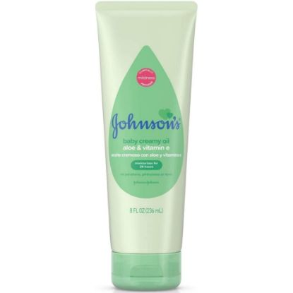Picture of Johnson & Johnson Johnson's Baby Creamy Oil, Aloe & Vitamin E, 8 Ounce (Pack of 6)