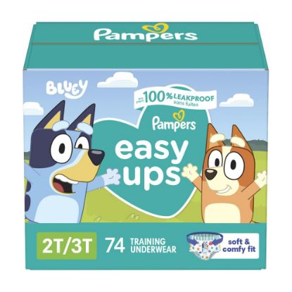 Picture of Pampers Training Pants - Easy Ups Boys & Girls Bluey - Size 2T-3T, 74 Count, Children's Potty Underwear (Packaging May Vary)