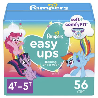 Picture of Pampers Training Pants - Easy Ups Girls & Boys - Size 4T-5T, 56 Count, My Little Pony Potty Underwear (Packaging May Vary)