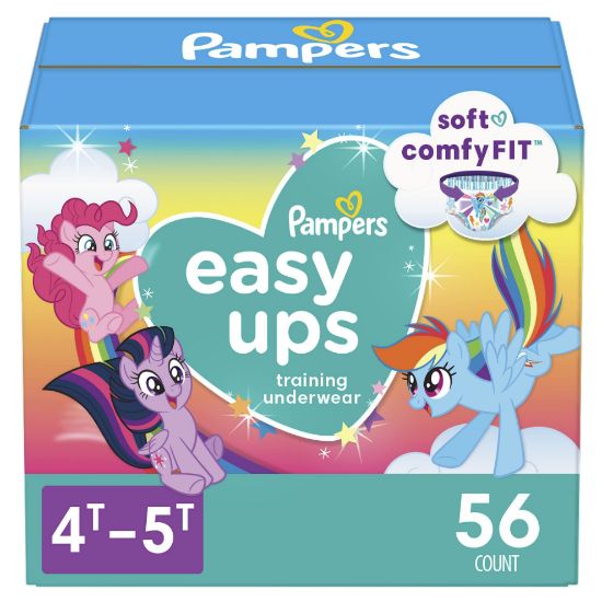 Picture of Pampers Training Pants - Easy Ups Girls & Boys - Size 4T-5T, 56 Count, My Little Pony Potty Underwear (Packaging May Vary)