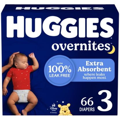 Picture of Huggies Overnites Size 3 Overnight Diapers (16-28 lbs), 66 Ct, Packaging May Vary