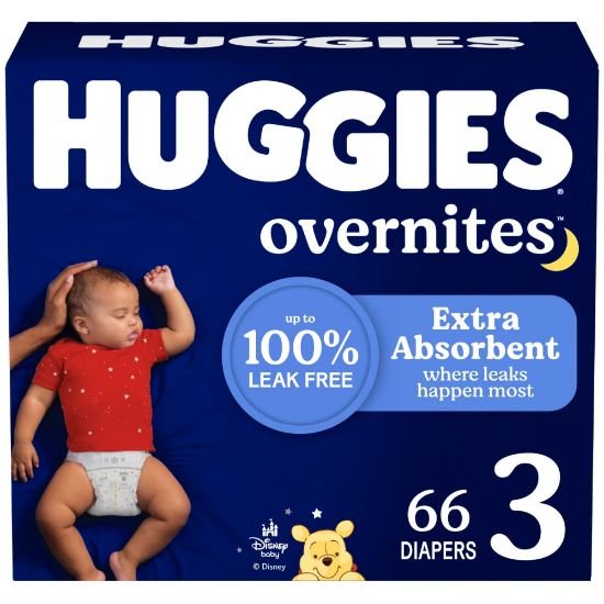Picture of Huggies Overnites Size 3 Overnight Diapers (16-28 lbs), 66 Ct, Packaging May Vary