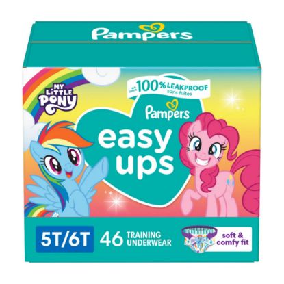 Picture of Pampers Training Pants - Easy Ups Girls & Boys - Size 5T-6T, 46 Count, My Little Pony Potty Underwear (Packaging May Vary)