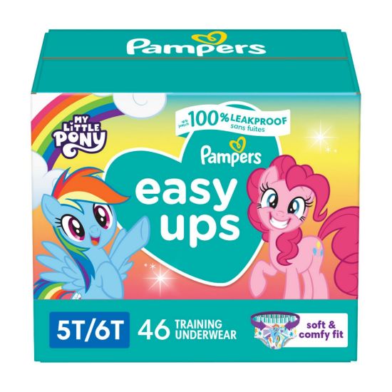 Picture of Pampers Training Pants - Easy Ups Girls & Boys - Size 5T-6T, 46 Count, My Little Pony Potty Underwear (Packaging May Vary)