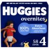 Picture of Huggies Overnites Size 4 Overnight Diapers (22-37 lbs), 58 Ct, Packaging May Vary