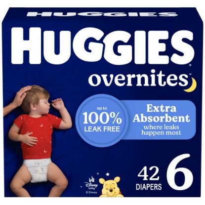 Picture of Huggies Overnites Size 6 Overnight Diapers (35+ lbs), 42 Ct, Packaging May Vary