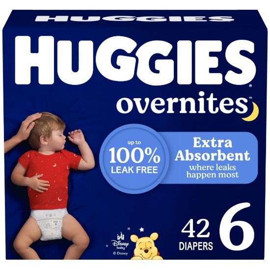 Picture of Huggies Overnites Size 6 Overnight Diapers (35+ lbs), 42 Ct, Packaging May Vary