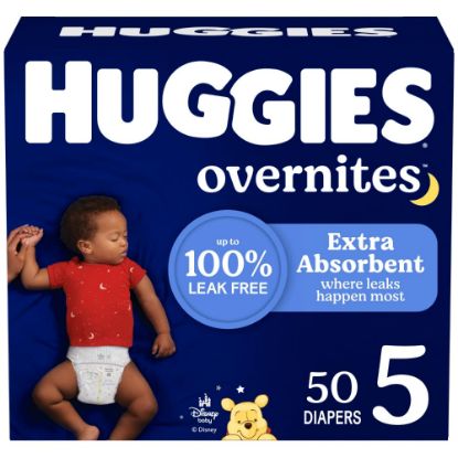 Picture of Huggies Overnites Size 5 Overnight Diapers (27+ lbs), 50 Ct, Packaging May Vary
