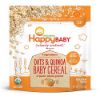 Picture of Happy Baby Organic Clearly Crafted Cereal Whole Grains Oats & Quinoa, 7 Ounce Bags (6 Count) & Happy Baby Organic Yogis Freeze-Dried Yogurt & Fruit Snacks, 3 Flavor Variety Pack,1 Ounce