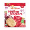 Picture of Happy Baby Organics Baby Snacks, Gentle Teething Crackers, Gluten Free & Vegan, Strawberry & Beet, 12 Count (Pack of 6)