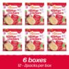 Picture of Happy Baby Organics Baby Snacks, Gentle Teething Crackers, Gluten Free & Vegan, Strawberry & Beet, 12 Count (Pack of 6)