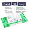 Picture of Pura Natural Sensitive Baby Wipes, 99% Water, Unscented & Hypoallergenic, Suitable for Sensitive & Eczema-prone Skin, Hypoallergenic, EWG Verified, 10 Pack of 60 Wet Wipes (600 Diaper Wipes) Bulk Buy