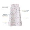 Picture of HALO SleepSack, 100% Cotton Wearable Blanket, Swaddle Transition Sleeping Bag, TOG 0.5, Wildflower Blush, Medium, 6-12 Months