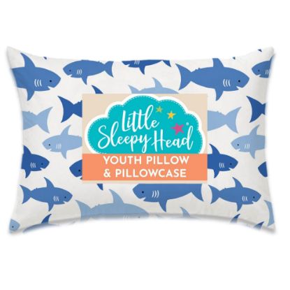 Picture of Youth Pillow with Pillowcase 16x22, Soft Jumbo Toddler Pillow, Kids Pillow & Hypoallergenic Pillow Case - Best Kids Pillows for Sleeping, Perfect Kids Travel Pillow (Fintastic Friends)