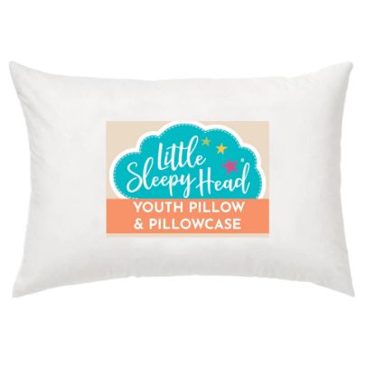 Picture of Little Sleepy Head Youth Pillow with Pillowcase 16x22, Soft Jumbo Toddler Pillow, Kids Pillow & Hypoallergenic Pillow Case - Best Kids Pillows for Sleeping, Perfect Kids Travel Pillow (White)