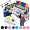 Picture of PILLANI Kids Travel Tray for Car - Car Seat Tray for Kids Travel, Road Trip Essentials Must Haves - Carseat Table Roadtrip Activities - Toddler Lap Desk Organizer for Airplane - Kids Travel Essentials