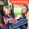 Picture of PILLANI Kids Travel Tray for Car - Car Seat Tray for Kids Travel, Road Trip Essentials Must Haves - Carseat Table Roadtrip Activities - Toddler Lap Desk Organizer for Airplane - Kids Travel Essentials