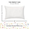 Picture of Little Sleepy Head Youth Pillow with Pillowcase 16x22, Soft Jumbo Toddler Pillow, Kids Pillow & Hypoallergenic Pillow Case - Best Kids Pillows for Sleeping, Perfect Kids Travel Pillow (Beach Days)