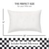 Picture of Youth Pillow with Pillowcase 16x22, Soft Jumbo Toddler Pillow, Kids Pillow & Hypoallergenic Pillow Case - Best Kids Pillows for Sleeping, Perfect Kids Travel Pillow (Checkers Black)