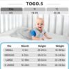 Picture of TILLYOU Bamboo Baby Sleep Sack - Baby Wearable Blanket, Unisex Clothes for Toddler Boy Girl Ages 0-6 Months, 2 Pack Grey Happy Rabbit & Grey Star