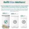 Picture of Diaper Dekor Pail Refills for Plus Original & Eko Diaper Pails, 4 Pack Unscented| Extra Thick Refills Made With 70% Recycled Materials