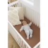 Picture of Konssy Muslin Crib Sheets 2 PCS, 100% Cotton Baby Crib Sheets for Standard Crib Mattress (28"x 52"), Soft and Breathable for Boys, Girls (Rabbit,Chestnut)
