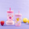 Picture of Zak Designs Kelso Toddler Cups For Travel or At Home, 15oz 2-Pack Durable Plastic Sippy Cups With Leak-Proof Design is Perfect For Kids (Sweet Berry, Lemon Zest)