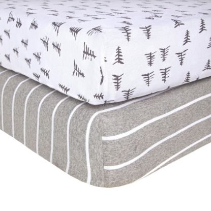 Picture of Burt's Bees Baby Essential Organic Cotton Fitted Crib Sheet, Breathable for Boy Girl Standard Crib & Toddler Mattresses