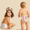 Picture of The Honest Company Clean Conscious Diapers for Sensitive Skin | Hypoallergenic, Fragrance Free | Girl Prints | Club Box, Size 6 (35+ lbs), 40 Count