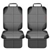 Picture of XHYANG Car Seat Protector 2 Pack Car Seat Cushion Mat Thickest Padding,Waterproof 600D Fabric Car Seat Covers for Non-Slip Backing Mesh Pockets for Baby and Pet 2 Seat Protector Gray