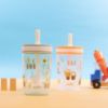 Picture of Zak Designs Kelso Toddler Cups For Travel or At Home, 15oz 2-Pack Durable Plastic Sippy Cups With Leak-Proof Design is Perfect For Kids (Silly Goose, Harvest)