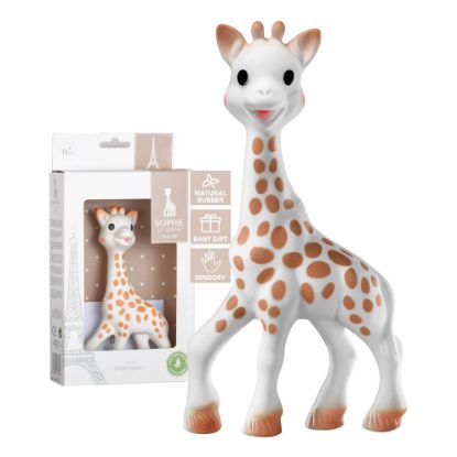 Picture of Sophie la girafe | Handcrafted for 60 Years in France | 100% Natural Rubber | Designed for Teething Babies | Awaken All 5 Senses | Easy to Clean | Pack of 1