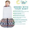 Picture of BSTOPPT Newborn Sleep Sack Baby Swaddle,3-Way Adjustable Wearable Blanket,100% Rayon Cotton Swaddling Sleeping Bag，TOG 0.5 (Soccer & Triangles, 3-6 Months)