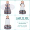 Picture of BSTOPPT Newborn Sleep Sack Baby Swaddle,3-Way Adjustable Wearable Blanket,100% Rayon Cotton Swaddling Sleeping Bag，TOG 0.5 (Soccer & Triangles, 3-6 Months)